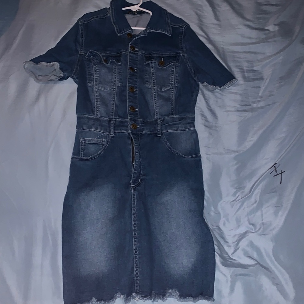 Denim blue jean dress from fashion nova